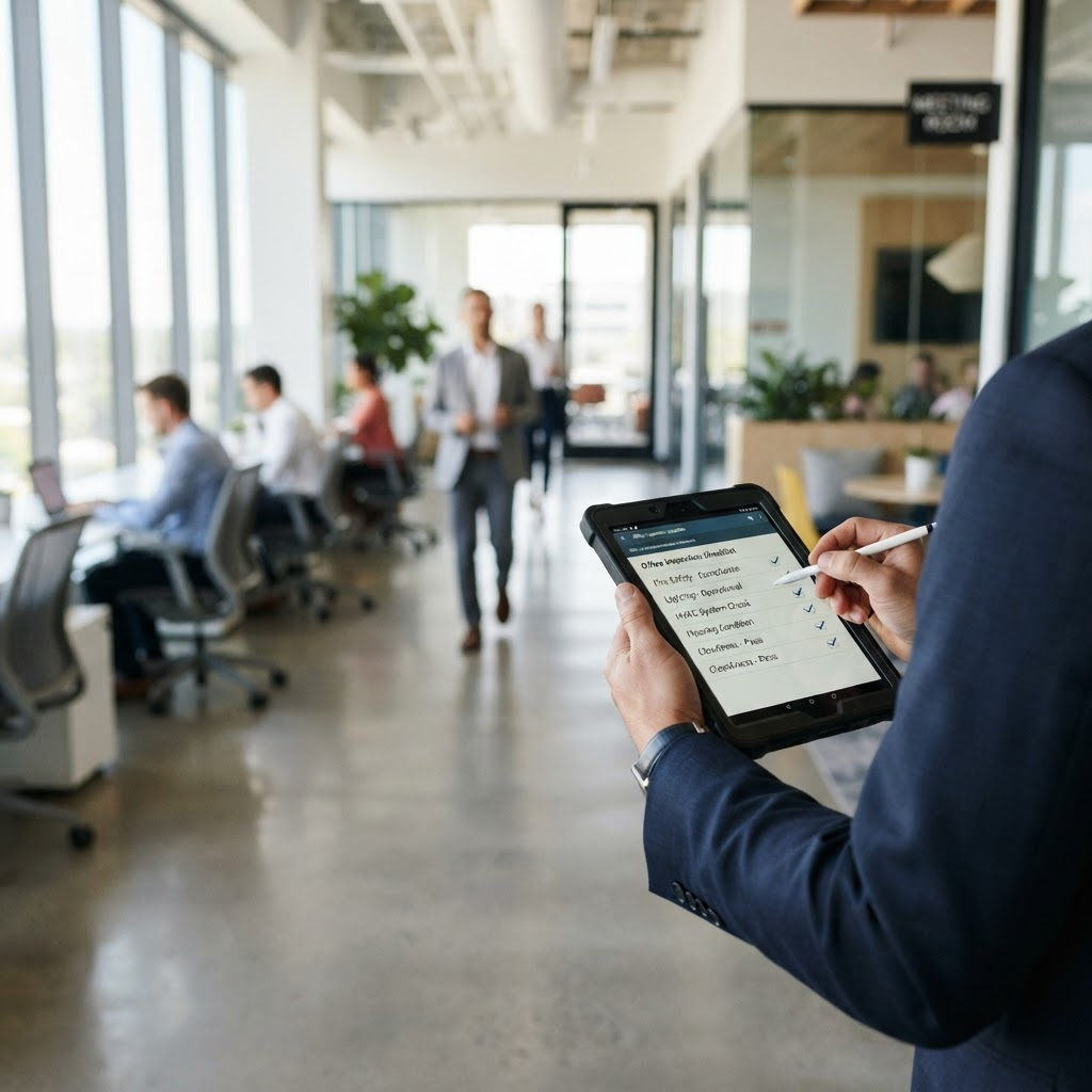 Professional walkthrough assessment of a commercial property